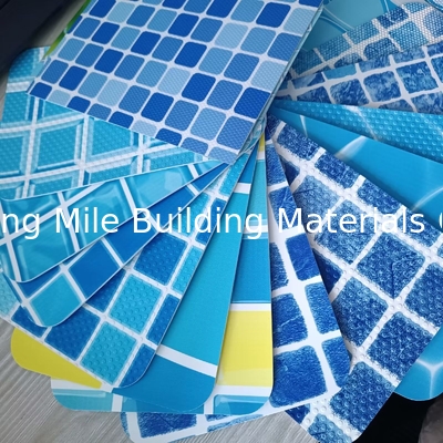 Reinforced with Fabric Blue mosaic polyvinyl chloride pvc swimming pool liner
