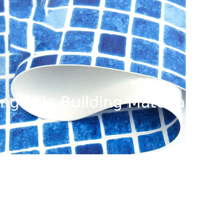 PVC swimming pool liner water wave pattern with polyester mesh