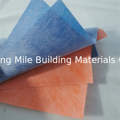 Antifracture 1m PP PE Waterproofing Fleece Membrane 0.5mm 0.6mm Blue Orange Color For Wet Room Toliet
