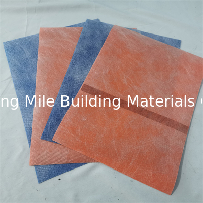Antifracture PP PE Membrane 0.5mm 0.6mm Colorful Fleece Waterprofing Lining For Washer Room Wall And Floor