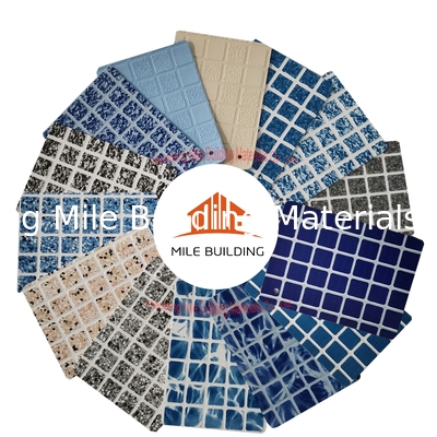 Waterproof Membrane Pool Liner High Polymer 2.0mm 3D design Colorful Reinforced  PVC Liner
