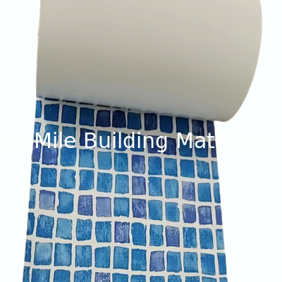 Swimming Pool Liner For Above Ground Pools Suppliers Custom Mosaic Logo PVC Swimming Vinyl Pool Liners