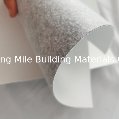 1.5mm 2m Polymeric  PVC Waterproof Membrane With Fleece Geotextile For Adhered Roof Waterproofing