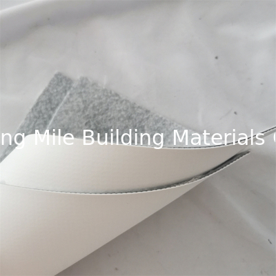 1.5mm Welding Polymeric Reinforced PVC Membrane With Fleece For Adhered Roof Waterproofing with 2 Sides Overlap