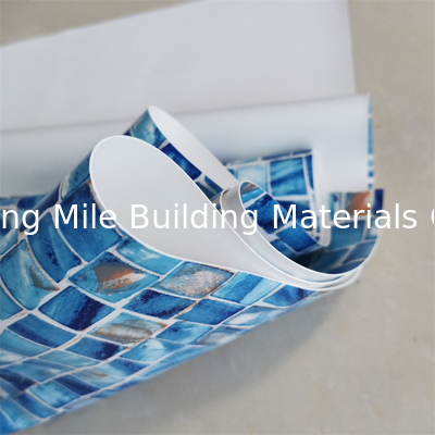 PVC Adhesive Film Simpler than Mosaic Tiles for Swimming Pool Liner Accessories