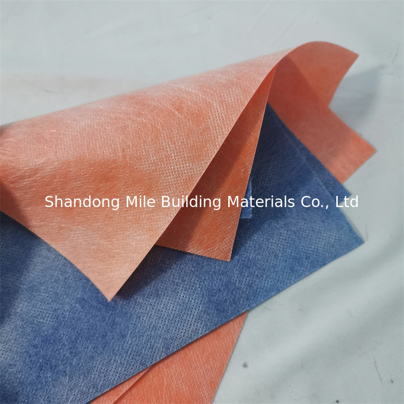Antifracture 1m PP PE Waterproofing Fabric Membrane 0.5mm 0.6mm Blue Orange Color For Wet Room Toliet
