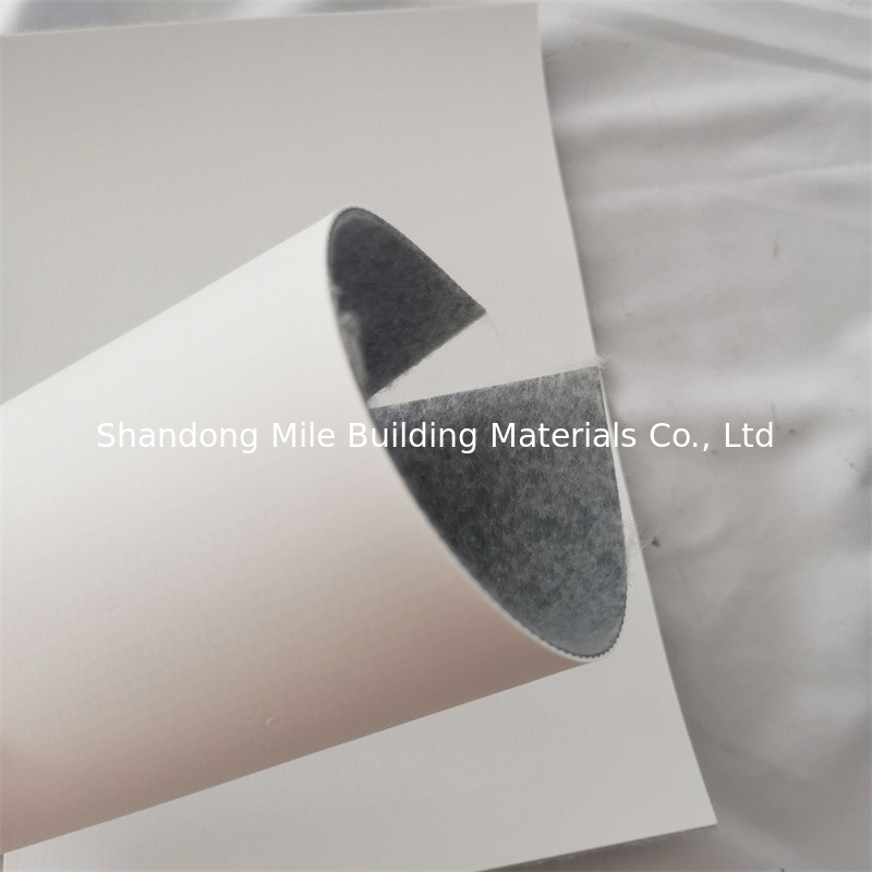 1.5mm Reinforced Mesh TPO Waterproof Membrane With Fleece Geotextile For Adhered Roof Waterproofing